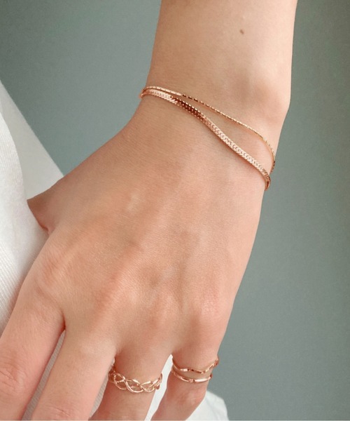 セール】layered narrow bracelet / レイヤード ナロー ブレスレット