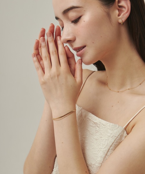 ciite'（シーテ）の「layered narrow bracelet / レイヤード ナロー ブレスレット（ブレスレット・レディース・ゴールド/シルバー・FREE）」の6枚目の写真