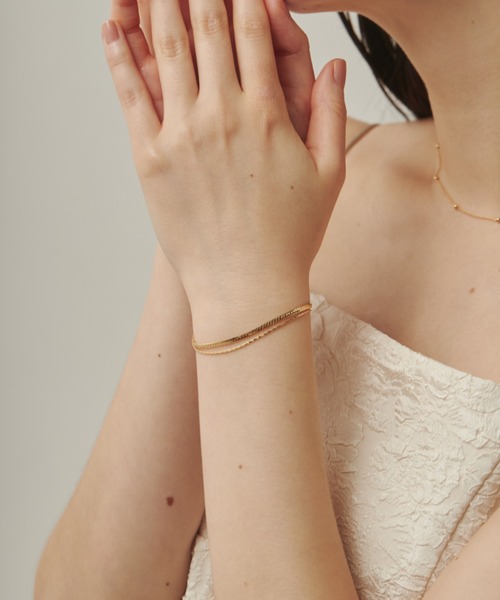 ciite'（シーテ）の「layered narrow bracelet / レイヤード ナロー ブレスレット（ブレスレット・レディース・ゴールド/シルバー・FREE）」の10枚目の写真