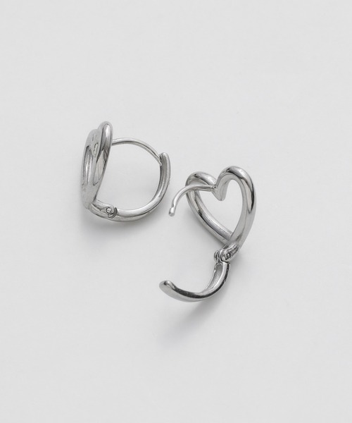 ciite' surgical stainless(シーテサージカルステンレス)の「【 金属アレルギー対応 】 ハートフープピアス サージカルステンレス (両耳用)(ピアス(両耳用)・レディース・ゴールド/シルバー・FREE)」の14枚目の写真