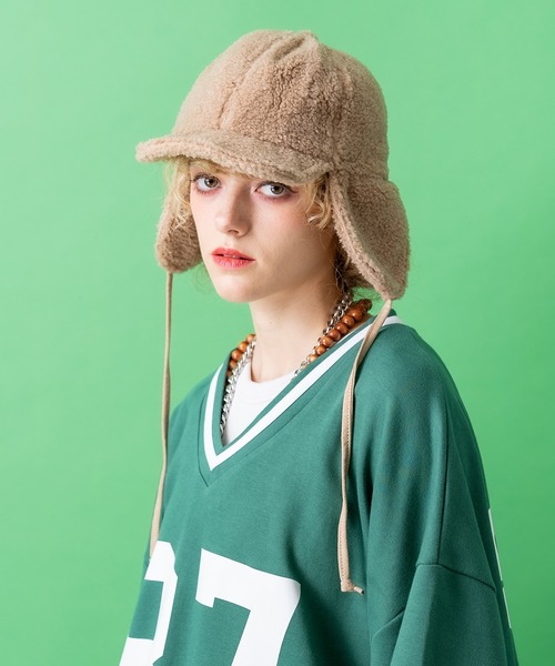 an meets zakka ボアイヤーフラップキャップ / メンズ レディース ユニ