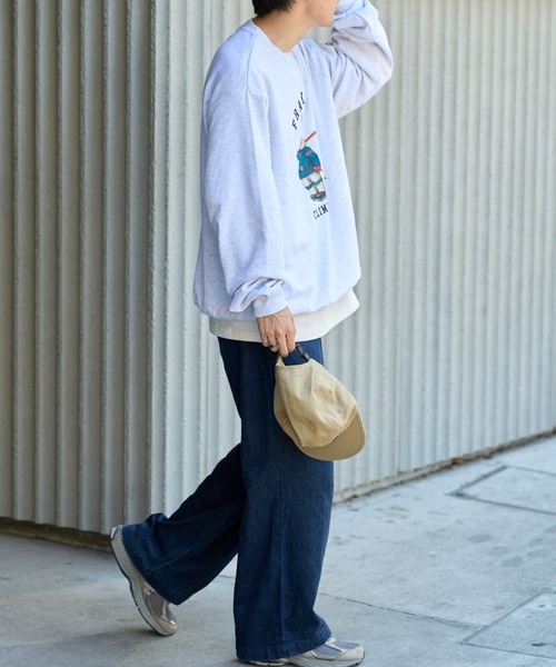 Franklin Climbing（フランクリンクライミング）の「【Franklin Climbing】ビックシルエットウサギスキーロゴクルースウェット（スウェット・メンズ・アイボリー/チャコールグレー/ライトグレー・LARGE/MEDIUM）」の10枚目の写真