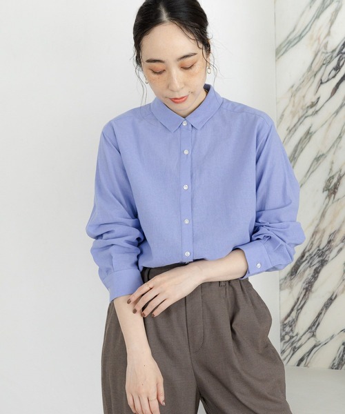 studio CLIP(スタディオクリップ)の「【3シーズンシリーズ】シングルガーゼベーシックシャツ(シャツ/ブラウス・レディース・サックスブルー/ライトグレー/ダークグレー/イエロー・FREE)」の18枚目の写真