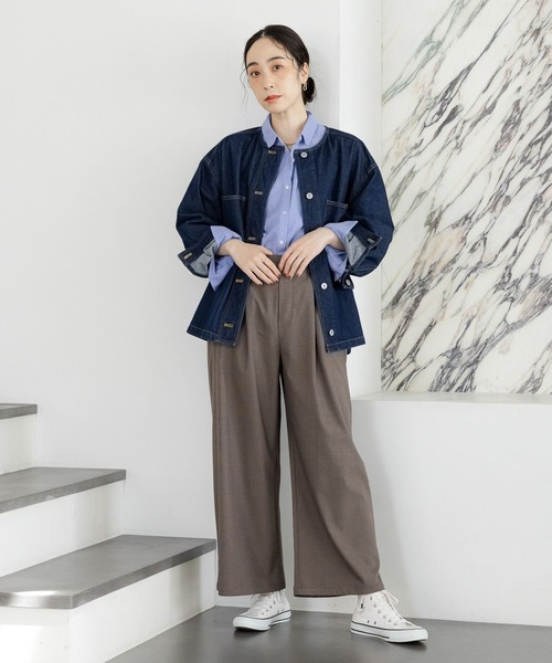 studio CLIP(スタディオクリップ)の「【3シーズンシリーズ】シングルガーゼベーシックシャツ(シャツ/ブラウス・レディース・サックスブルー/ライトグレー/ダークグレー/イエロー・FREE)」の19枚目の写真