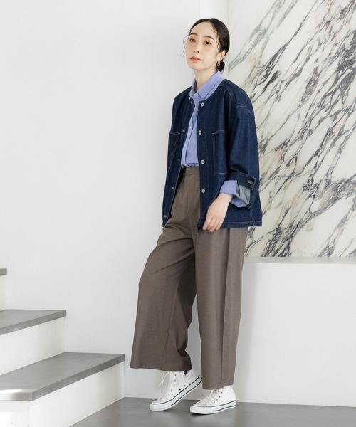 studio CLIP(スタディオクリップ)の「【3シーズンシリーズ】シングルガーゼベーシックシャツ(シャツ/ブラウス・レディース・サックスブルー/ライトグレー/ダークグレー/イエロー・FREE)」の21枚目の写真