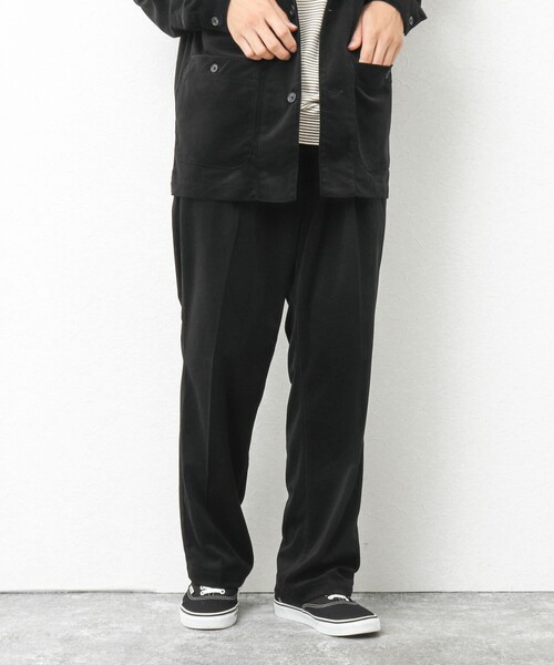 NOLLEY’S(ノーリーズ)の「【WORK ABOUT】トリコットコールイージーワイドパンツ(その他パンツ・メンズ・ベージュ/グレイッシュベージュ/ブラック/ネイビー・M/L/S)」の2枚目の写真