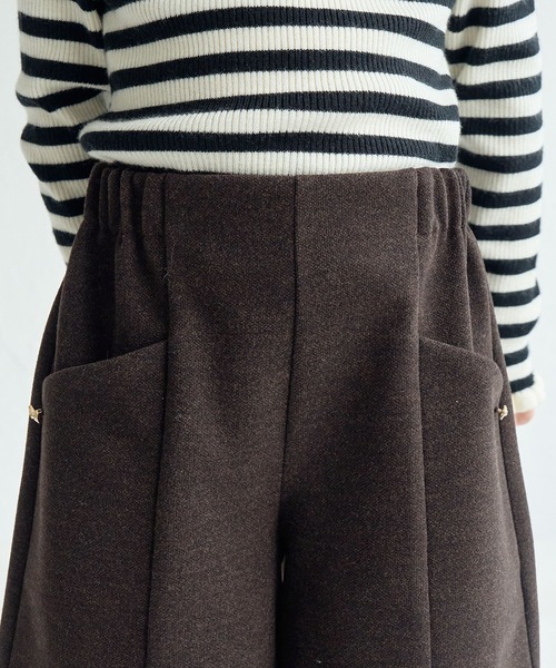 ROPE' PICNIC（ロペピクニック）の「【KIDS】ジャージメルトンキュロット/リンクコーデ（その他パンツ・キッズ・ブラック/ダークブラウン・S/M/L）」の7枚目の写真