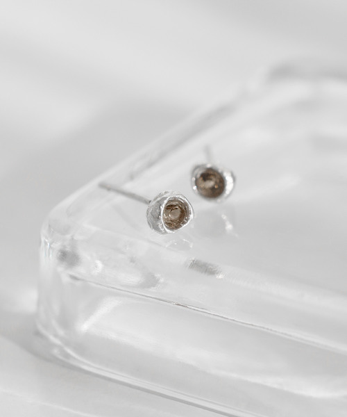 メタルフレーム天然石ピアス[silver925]（ピアス（両耳用））｜ANEMONE