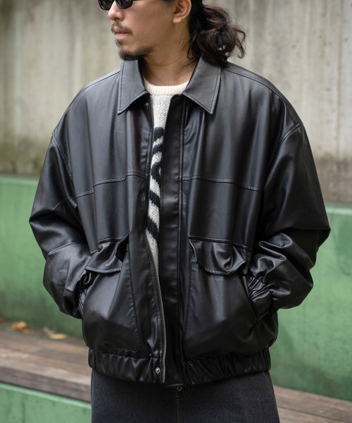 VENCEEXCHANGE（ヴァンスエクスチェンジ）の「A-2合皮ジャケット（その他アウター・メンズ・ブラウン/ブラック・L/M）」の16枚目の写真