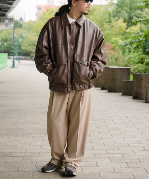 VENCEEXCHANGE（ヴァンスエクスチェンジ）の「A-2合皮ジャケット（その他アウター・メンズ・ブラウン/ブラック・L/M）」の12枚目の写真