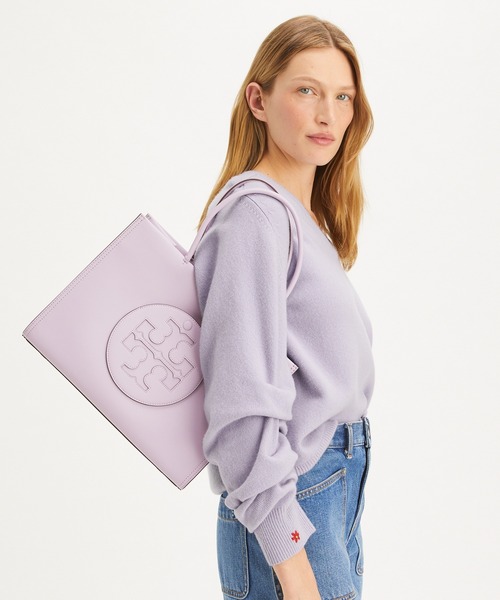 TORY BURCH（トリーバーチ）の「エラ バイオ スモール トート（トートバッグ・レディース・ブラック/ブラウン/ホワイト/ライトパープル・ONE SIZE）」の4枚目の写真