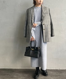 By/m（バイエム）の「[By/m/バイエム] 袖ボタン メランジニットワンピース（ワンピース）」