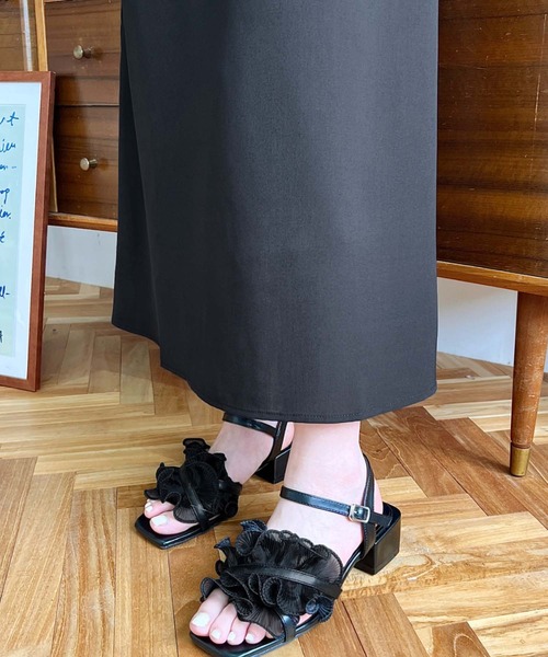 moment+（モーメントプラス）の「半袖ビスチェ付きワンピース（ワンピース・レディース・ブラック/ブラック系その他/チャコールグレー/ホワイト系その他・M/L）」の13枚目の写真