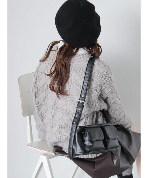 ehka sopo(エヘカソポ)の「ポンポン付ニット(ニット/セーター・レディース・ピンク/イエロー/オフホワイト/グレー・F)」の22枚目の写真