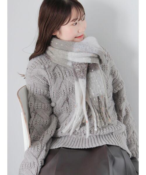 ehka sopo(エヘカソポ)の「ポンポン付ニット(ニット/セーター・レディース・ピンク/イエロー/オフホワイト/グレー・F)」の21枚目の写真