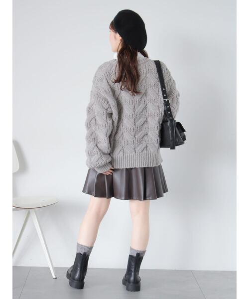 ehka sopo(エヘカソポ)の「ポンポン付ニット(ニット/セーター・レディース・ピンク/イエロー/オフホワイト/グレー・F)」の15枚目の写真