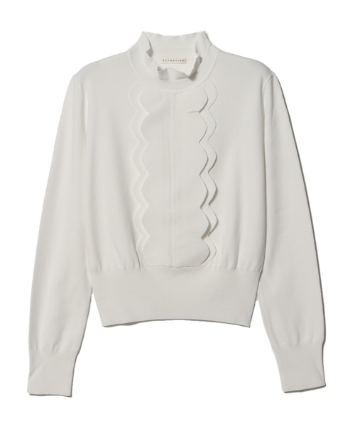 ESTNATION（エストネーション）の「ESTNATION / フリルネックニット