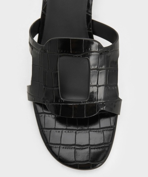 CHARLES & KEITH（チャールズ & キース）の「Easley イーズリー クロックエフェクトカットアウトヒールサンダル（サンダル・レディース・ブラック系その他4/ブラック/オフホワイト/ホワイト系その他3/ライラック/クリアブラウン/ブラウン系その他3・23cm/22.5cm/23.5cm/22cm/25.5cm/25cm/24.5cm）」の20枚目の写真