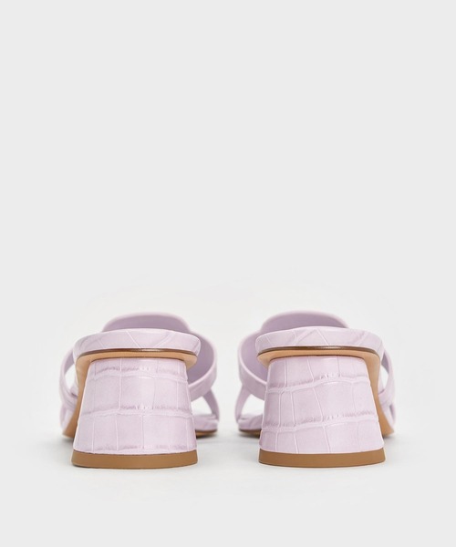 CHARLES & KEITH（チャールズ & キース）の「Easley イーズリー クロックエフェクトカットアウトヒールサンダル（サンダル・レディース・ブラック系その他4/ブラック/オフホワイト/ホワイト系その他3/ライラック/クリアブラウン/ブラウン系その他3・23cm/22.5cm/23.5cm/22cm/25.5cm/25cm/24.5cm）」の11枚目の写真