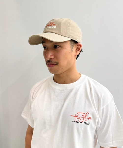 BEAMS RECORDS(ビームスレコーズ)の「【COLLABORATION】CADEJO / Tuple Cap(キャップ・メンズ・ベージュ/ネイビー・ONE SIZE)」の4枚目の写真