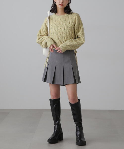 FREE'S MART（フリーズマート）の「◆インナーパンツ付プリーツミニスカート（スカート・レディース・グレー/ブラウン・SMALL/MEDIUM）」の18枚目の写真