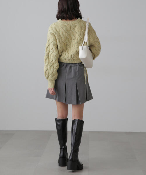 FREE'S MART（フリーズマート）の「◆インナーパンツ付プリーツミニスカート（スカート・レディース・グレー/ブラウン・SMALL/MEDIUM）」の20枚目の写真