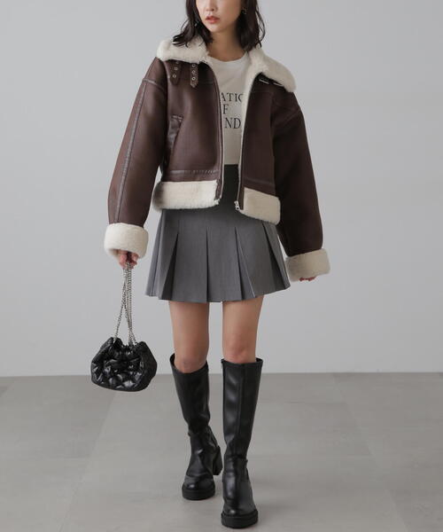 FREE'S MART（フリーズマート）の「◆インナーパンツ付プリーツミニスカート（スカート・レディース・グレー/ブラウン・SMALL/MEDIUM）」の21枚目の写真