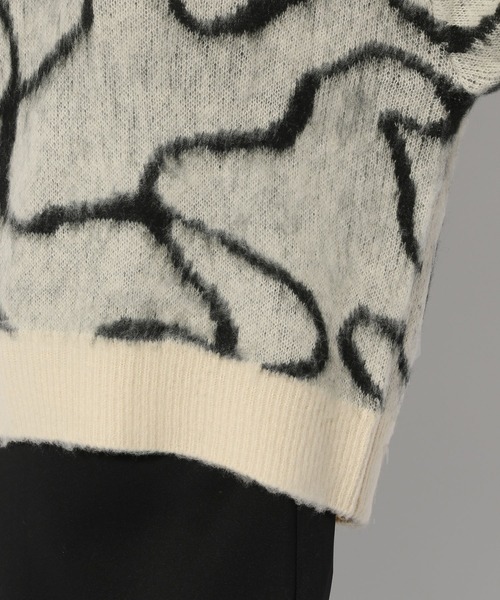 ニット セーター 線画シャギープルオーバー/151518 レディース Elura ニット セーター 線画シャギープルオーバー/151518