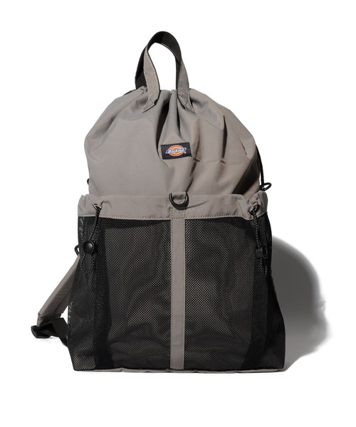 Dickies（ディッキーズ）の「【Dickies】3WAY MP DS SACK / ディッキーズ スリーウェイ ドローストリング ナップザック（バックパック/リュック・メンズ・グレー/アイボリー/ブラック・FREE）」の3枚目の写真