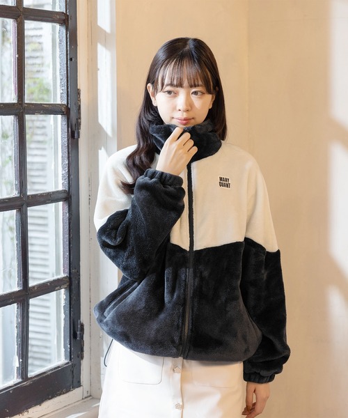 MARY QUANT（マリークワント）の「バイカラーフリースビッグ ブルゾン