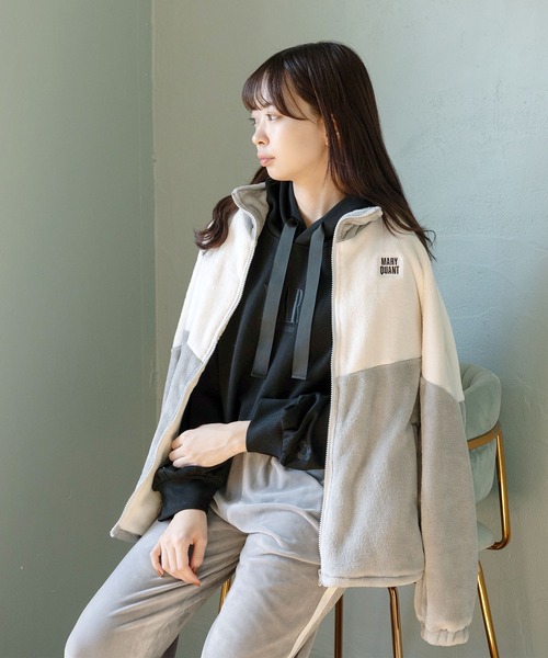 MARY QUANT（マリークワント）の「バイカラーフリースビッグ ブルゾン