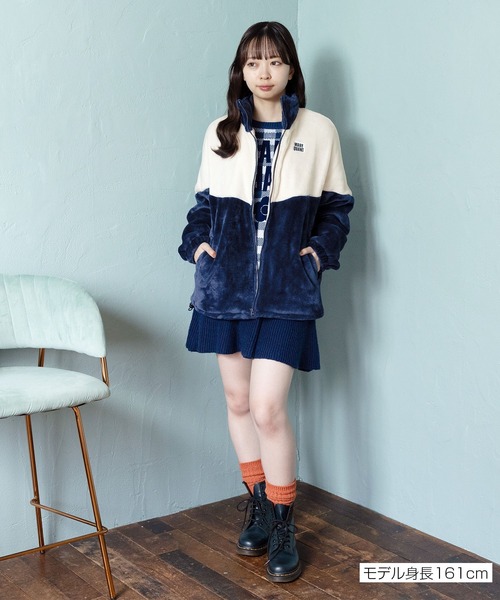 MARY QUANT（マリークワント）の「バイカラーフリースビッグ ブルゾン