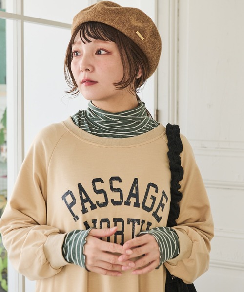 Crisp(クリスプ)の「タートルボーダーTシャツ(Tシャツ/カットソー・レディース・グリーン/レッド/チャコールグレー・FREE)」の8枚目の写真