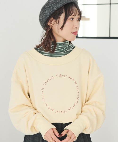 Crisp(クリスプ)の「タートルボーダーTシャツ(Tシャツ/カットソー・レディース・グリーン/レッド/チャコールグレー・FREE)」の11枚目の写真