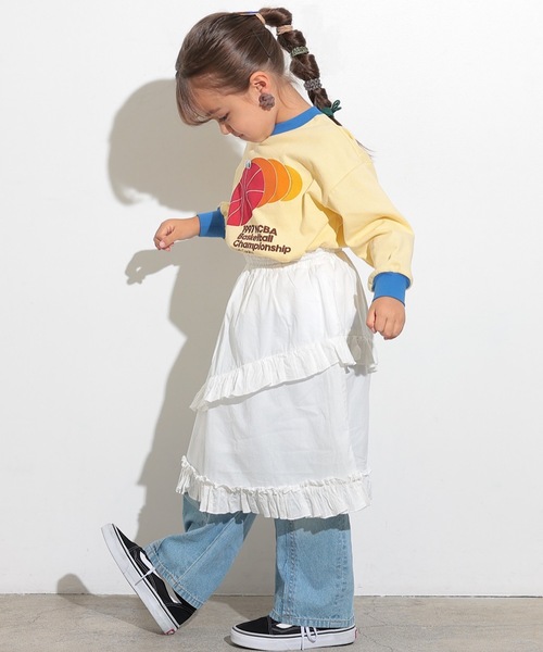 Ocean&Ground（オーシャン&グラウンド）の「プレイフルBIGモチーフロンT（Tシャツ/カットソー・キッズ・オフホワイト/キナリ/イエロー・80/90/95/100/110/120/130/140）」の21枚目の写真