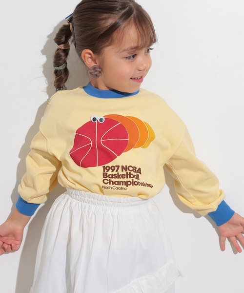 Ocean&Ground（オーシャン&グラウンド）の「プレイフルBIGモチーフロンT（Tシャツ/カットソー・キッズ・オフホワイト/キナリ/イエロー・80/90/95/100/110/120/130/140）」の20枚目の写真