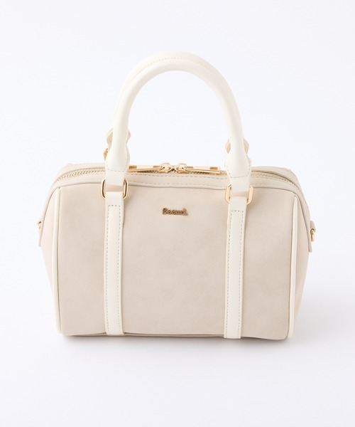 Seemi. byNICECLAUP（ シーミーバイナイスクラップ）の「Seemi.ミニボストンバッグ（ボストンバッグ・レディース・ピンク/ブラック/ベージュ/キャメル・FREE）」の7枚目の写真