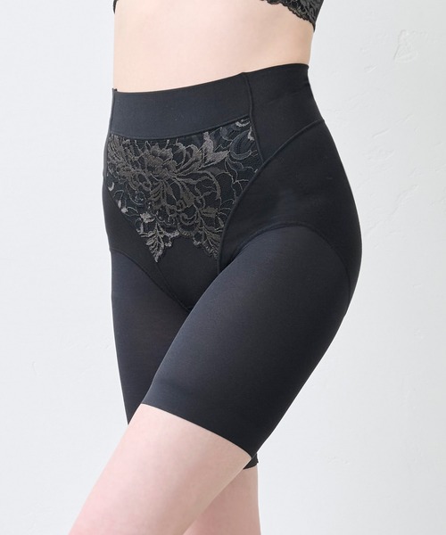 BRADELIS NEWYORK（ブラデリスニューヨーク）の「綿混フィットレースガードル24 ブラデリス 補正下着 補整（ショーツ・レディース・ブラック/グレイッシュベージュ・LL/3L/M/L/4L/S/5L）」の2枚目の写真