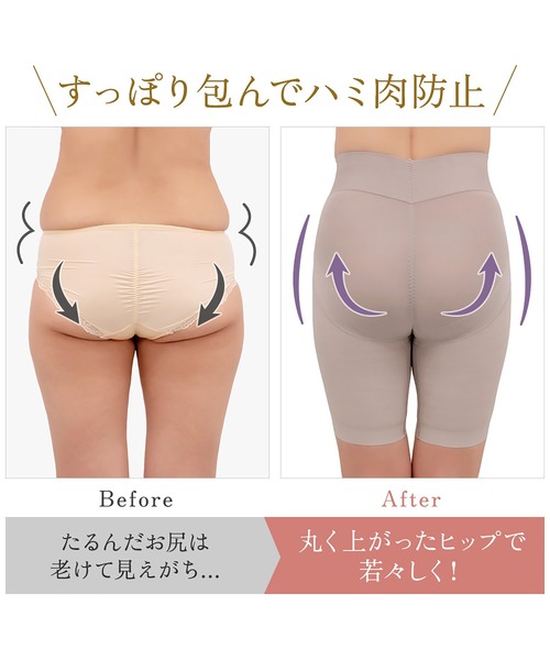 BRADELIS NEWYORK（ブラデリスニューヨーク）の「綿混フィットレースガードル24 ブラデリス 補正下着 補整（ショーツ・レディース・ブラック/グレイッシュベージュ・LL/3L/M/L/4L/S/5L）」の9枚目の写真