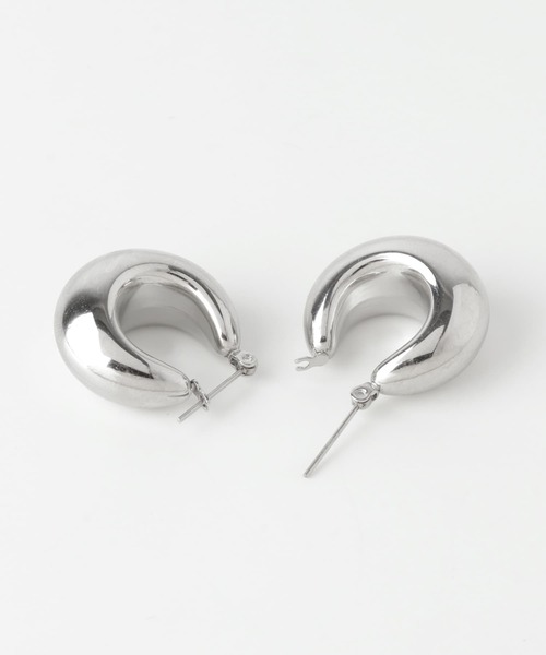 SMELLY（スメリー）の「ステンレスプランプフープピアス（ピアス（両耳用）・レディース・シルバー・-）」の6枚目の写真