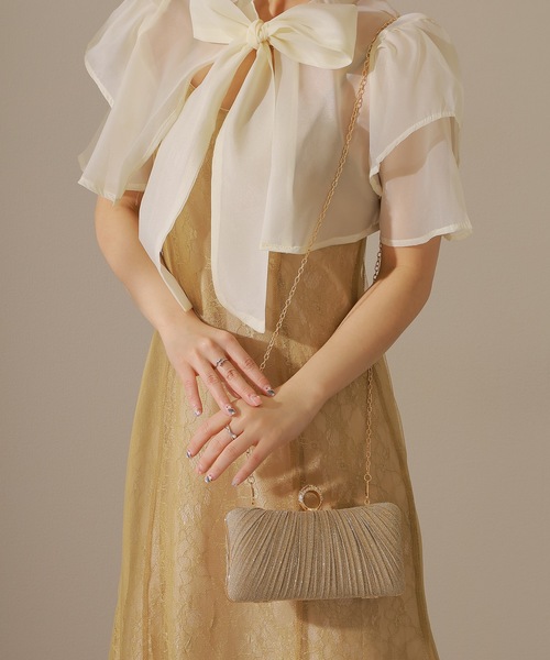 Lace Ladies(レースレディース)の「ラメ プリーツ クラッチ パーティー バッグ(クラッチバッグ・レディース・ブラック/シルバー/ゴールド/グレー・FREE)」の16枚目の写真