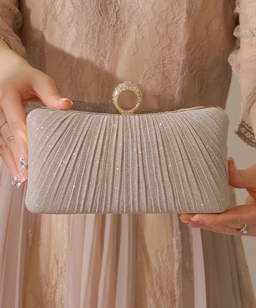 Lace Ladies(レースレディース)の「ラメ プリーツ クラッチ パーティー バッグ(クラッチバッグ・レディース・ブラック/シルバー/ゴールド/グレー・FREE)」の18枚目の写真