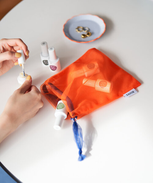 BIRTHDAY BAR（バースデイバー）の「【SAHIR サヒール】Tulle purse チュール巾着ポーチ（ポーチ・レディース・ブルー/カーキ/キャメル/ネイビー/パープル/オレンジ・0）」の6枚目の写真