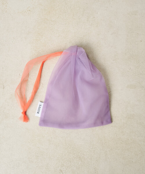 BIRTHDAY BAR（バースデイバー）の「【SAHIR サヒール】Tulle purse チュール巾着ポーチ（ポーチ・レディース・ブルー/カーキ/キャメル/ネイビー/パープル/オレンジ・0）」の11枚目の写真