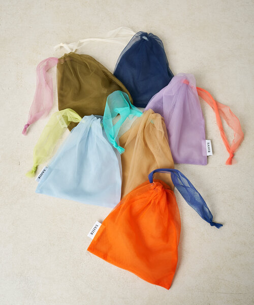 BIRTHDAY BAR（バースデイバー）の「【SAHIR サヒール】Tulle purse チュール巾着ポーチ（ポーチ・レディース・ブルー/カーキ/キャメル/ネイビー/パープル/オレンジ・0）」の12枚目の写真