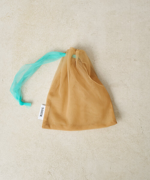 BIRTHDAY BAR（バースデイバー）の「【SAHIR サヒール】Tulle purse チュール巾着ポーチ（ポーチ・レディース・ブルー/カーキ/キャメル/ネイビー/パープル/オレンジ・0）」の14枚目の写真