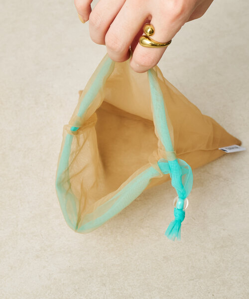 BIRTHDAY BAR（バースデイバー）の「【SAHIR サヒール】Tulle purse チュール巾着ポーチ（ポーチ・レディース・ブルー/カーキ/キャメル/ネイビー/パープル/オレンジ・0）」の16枚目の写真