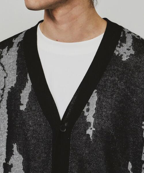 tk.TAKEO KIKUCHI（ティーケータケオキクチ）の「アブストラクトシアーカーディガン（カーディガン/ボレロ・メンズ・ブラック系4/ホワイト系5・03/02）」の15枚目の写真