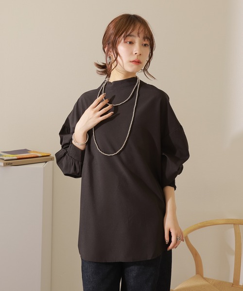 LAULEN(ローレン)の「2way volume sleeve blouse /2way バックボタン ボリュームスリーブ ブラウス(シャツ/ブラウス・レディース・ブラック/アイボリー/ホワイト・FREE)」の4枚目の写真