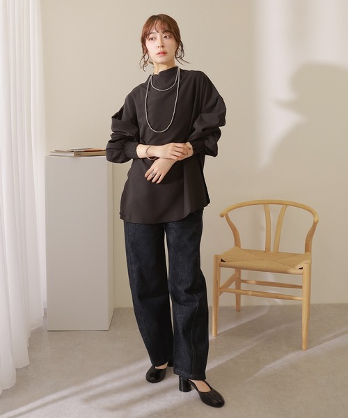 LAULEN(ローレン)の「2way volume sleeve blouse /2way バックボタン ボリュームスリーブ ブラウス(シャツ/ブラウス・レディース・ブラック/アイボリー/ホワイト・FREE)」の8枚目の写真